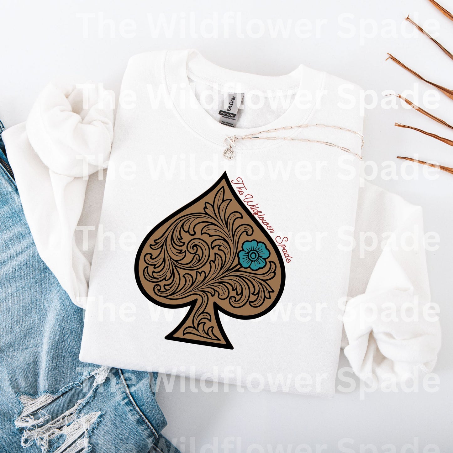Tooled Spade Graphic Crewneck