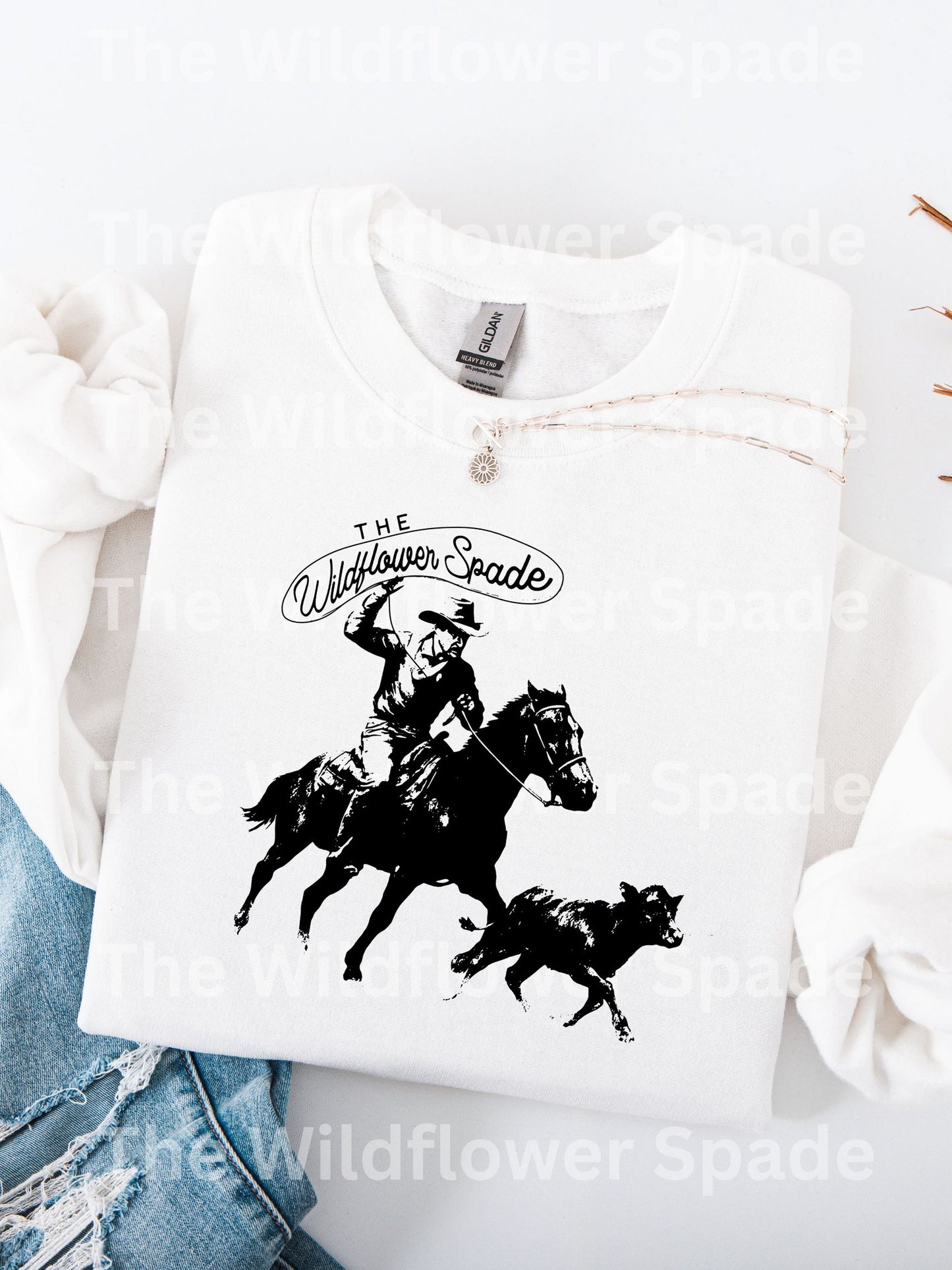 Calf Roping Graphic Crewneck