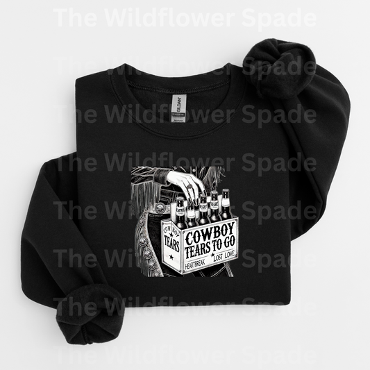 Cowboy tears To Go Graphic Crewneck