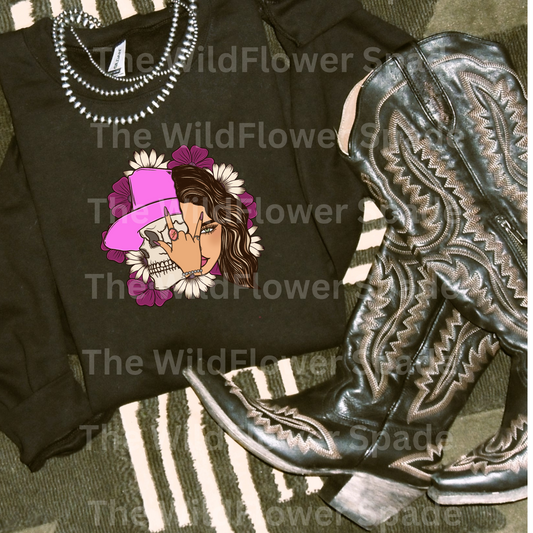 Rock on Cowgirl Crewneck