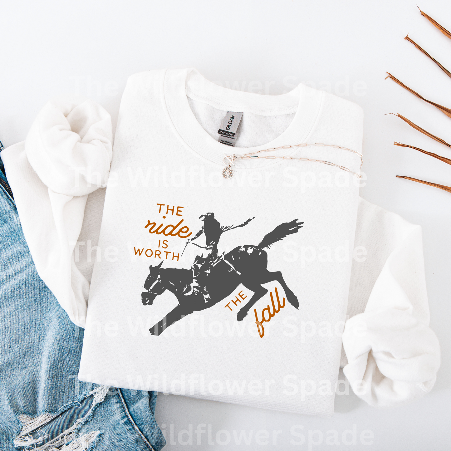 Ride Is Worth The Fall Graphic Crewneck