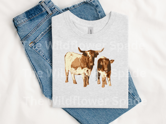 Cow Calf Pair Graphic Tee