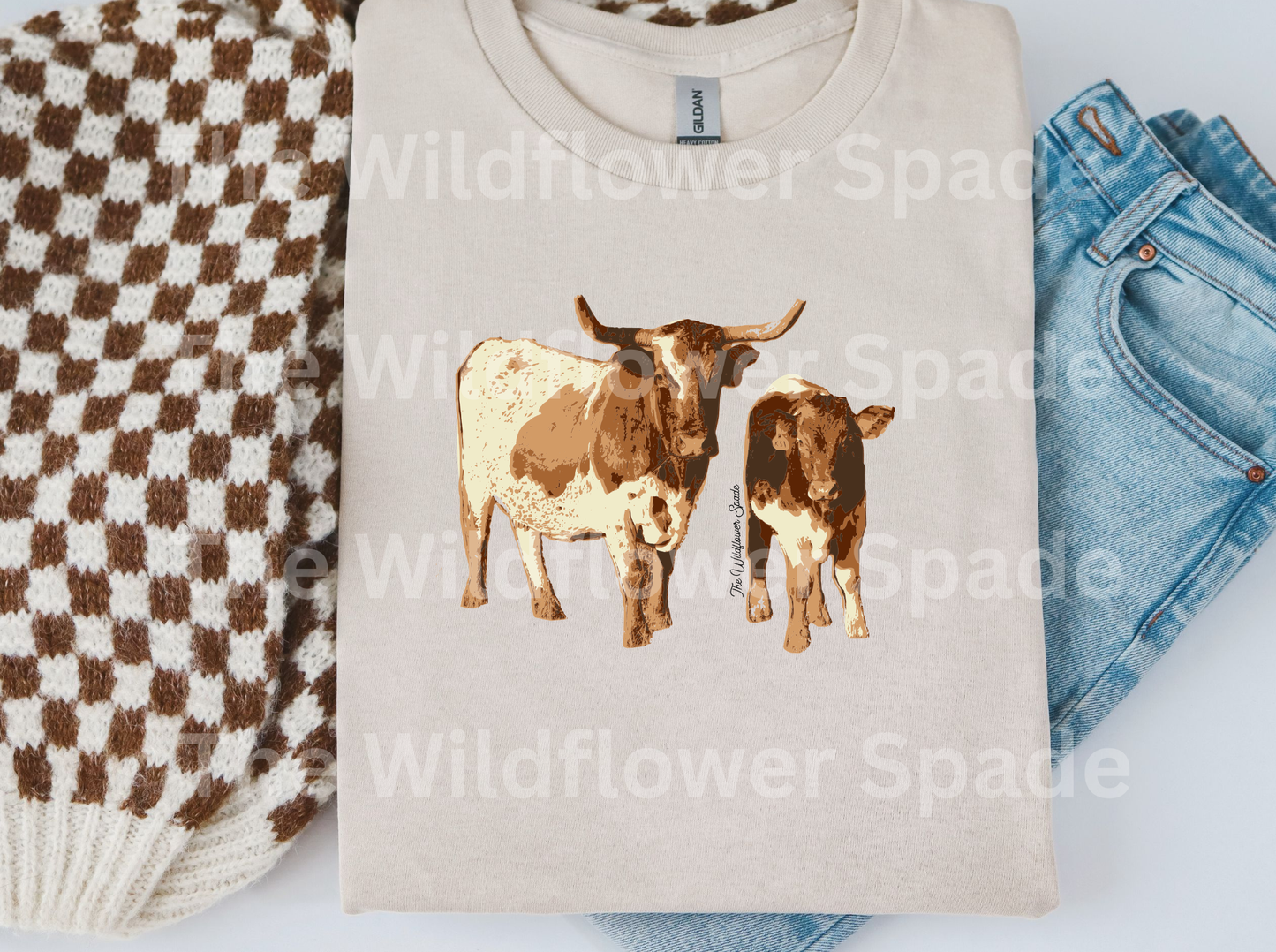 Cow Calf Pair Graphic Tee