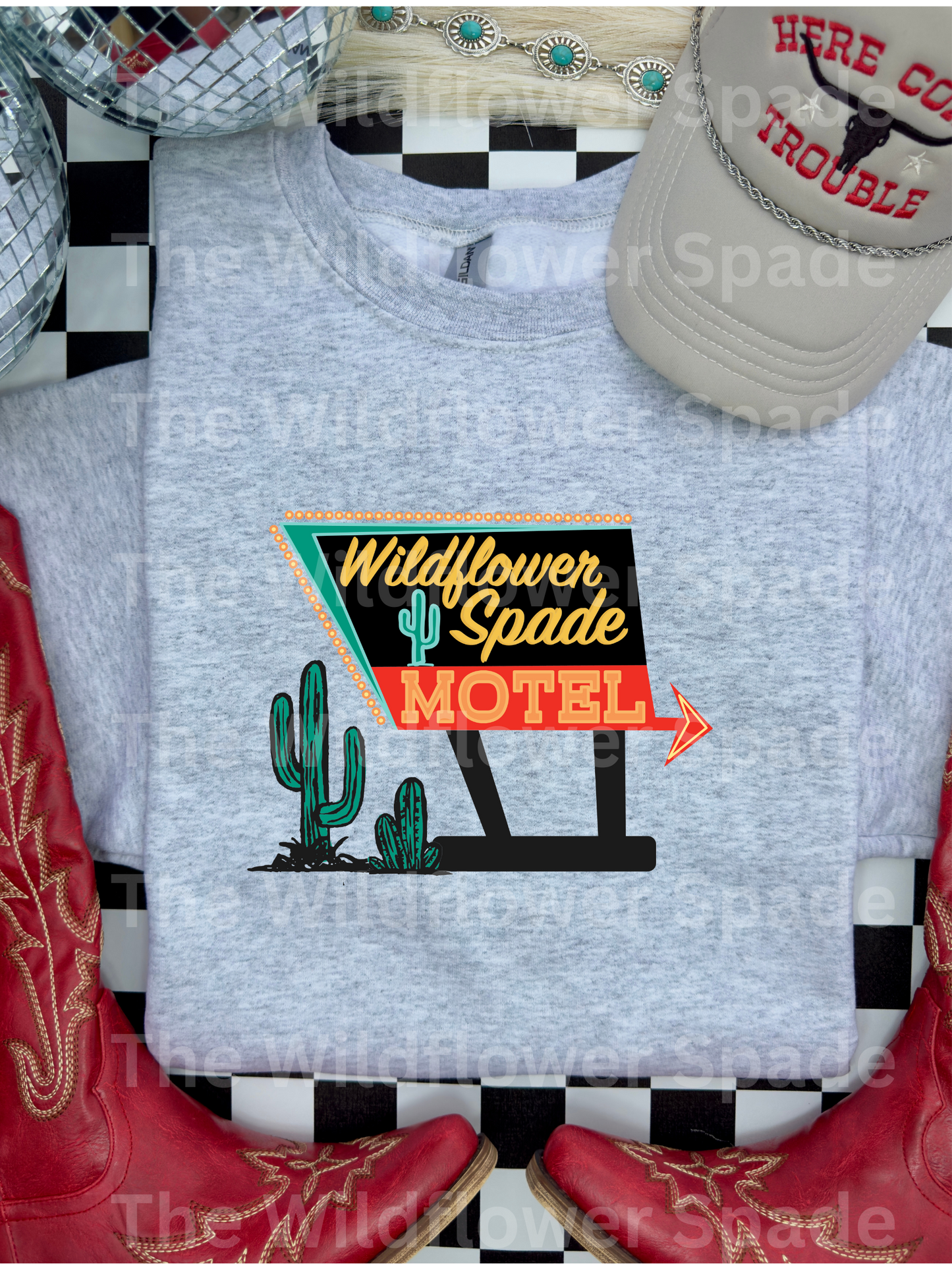 Vintage Motel Graphic Crewneck