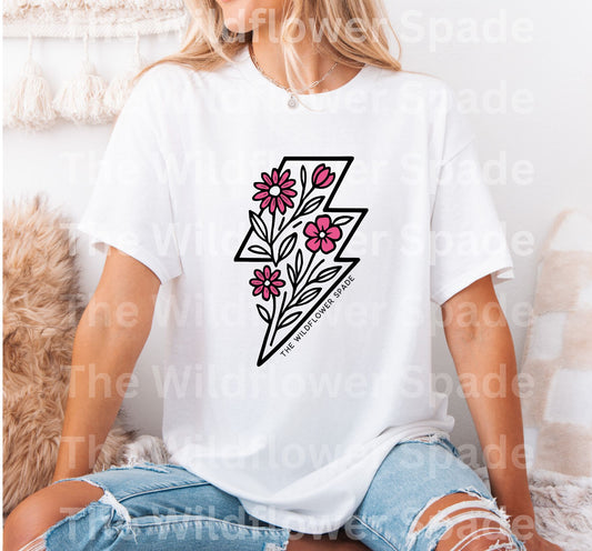 Wildflower Lightning Bolt Graphic Tee